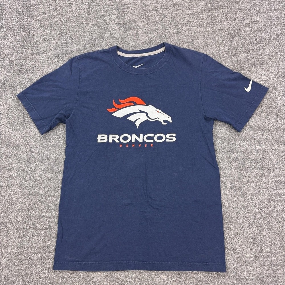 Denver Broncos Shirt Mens Small Blue NFL Football Nike Graphic Short Sleeve Tee